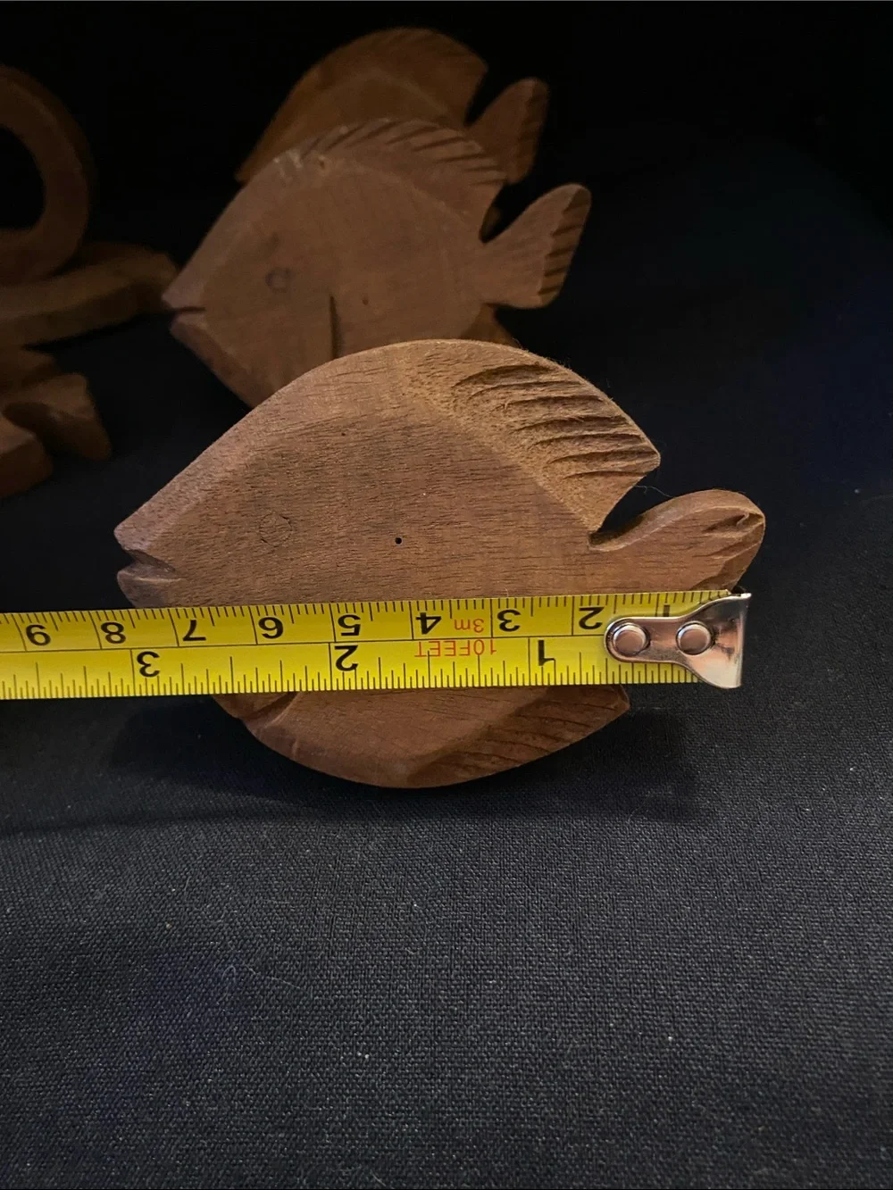 Pier 1 Wooden Fish Tropical Napkin Ring Holders Set of 6